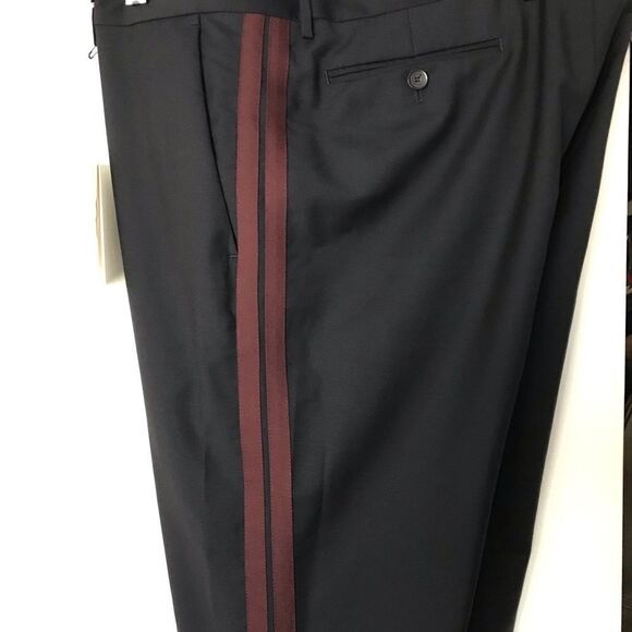 VALENTINO wool dress pants with side stripes Italian size 56 - Picture 4 of 12
